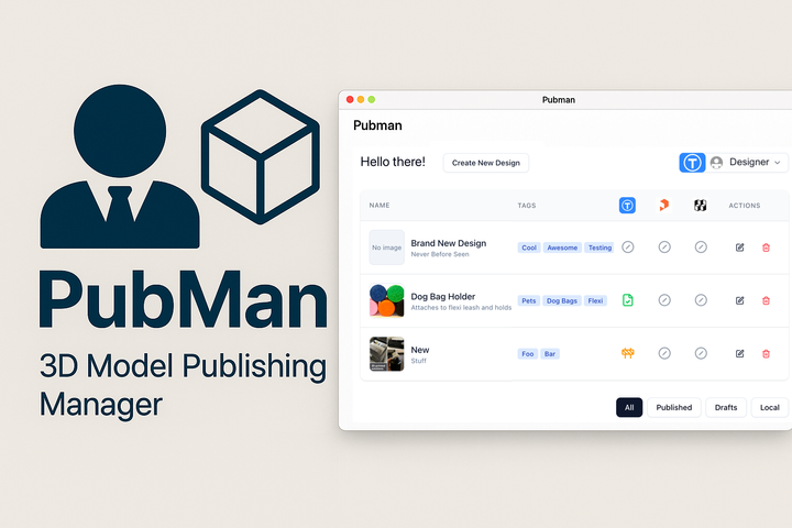 Preview of the PubMan 3D Model Publishing Manager tool